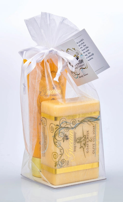 Goat Milk Soap & Organic Lotion Gift Set | Handmade Skincare Duo