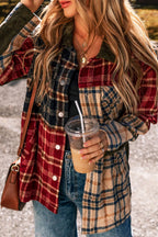 Cozy Fall Plaid Button-Up Shirt Jacket