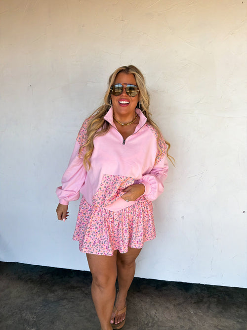 PREORDER- JUST LIVING QUARTER ZIP PULLOVER