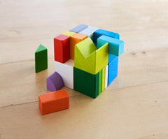 Chromatix 3D Wooden Blocks – Colorful STEM Creative Play Set