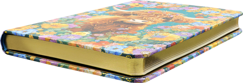 Colorful book with a floral pattern on a white background