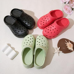 Women's Soft Sole High-Heeled Clog Slippers