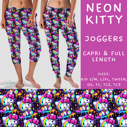 Batch #268 - November Request Run - Closes 1/10 - ETA late March - Neon Kitty Full and Capri Length Joggers