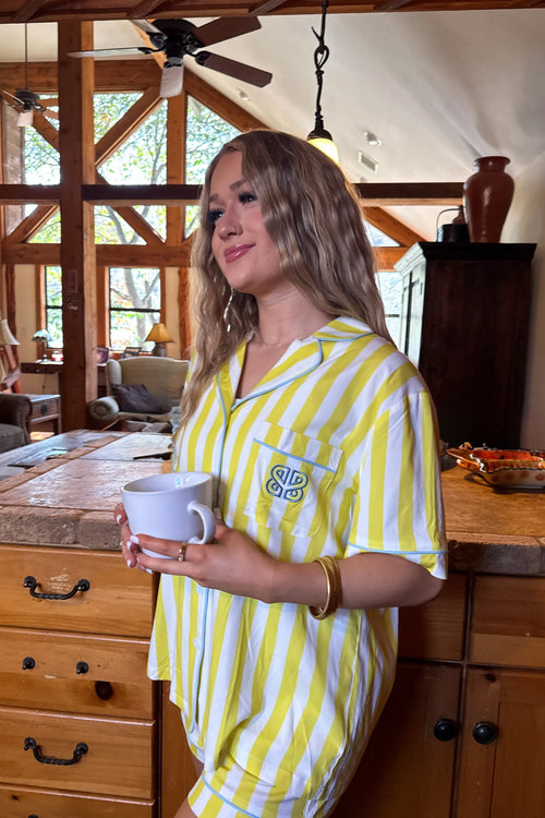 PREORDER // Sunrise & Coffee Luxe PJ Set (Short or Pant Options)