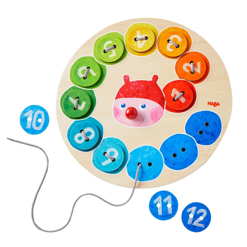 Rainbow Caterpillar Threading & Lacing Game