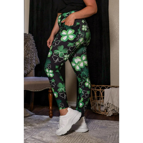 Lucky Charm Shamrock Leggings by Julia Rose