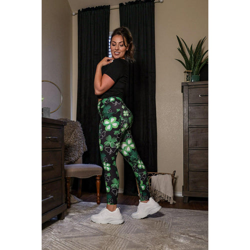 Lucky Charm Shamrock Leggings by Julia Rose