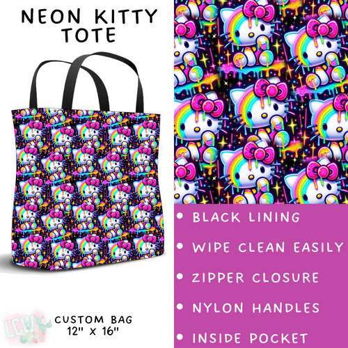 Batch #268 - November Request Run - Closes 1/10 - ETA late March - Neon Kitty Collapsible Tote