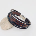 Faith & Strength Braided Cross Leather Bracelet