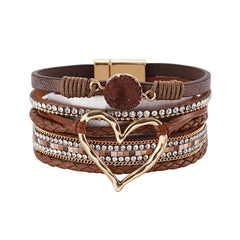 Sparkle & Heart Multi-Layer Magnetic Bracelet – The Perfect Gift of Love