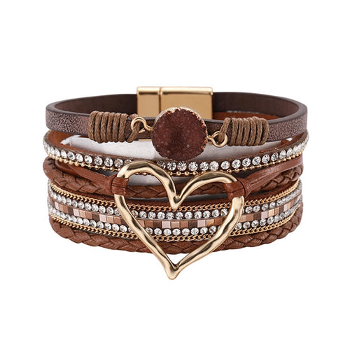 Sparkle & Heart Multi-Layer Magnetic Bracelet – The Perfect Gift of Love