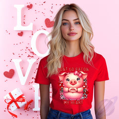 Valentine’s Day Bella Canvas T-Shirts – Sizes Small to 5XL in Red or Black – Super Soft Unisex Jersey Crew Neck