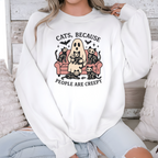 Cats, Because People are Creepy Graphic Tee or Sweatshirt
