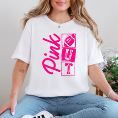 Pink Out Football Graphic Tee