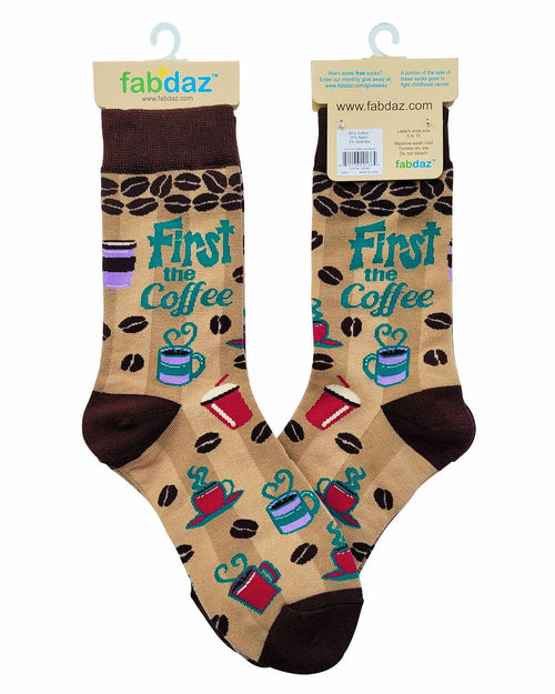 First the Coffee Then the Things Women’s Crew Socks