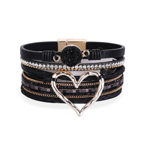 Sparkle & Heart Multi-Layer Magnetic Bracelet – The Perfect Gift of Love