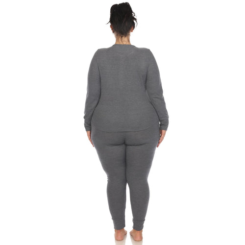 The Cozy Core Waffle Pajama Set – Soft, Stretchy Comfort for Cold Nights - Plus Size