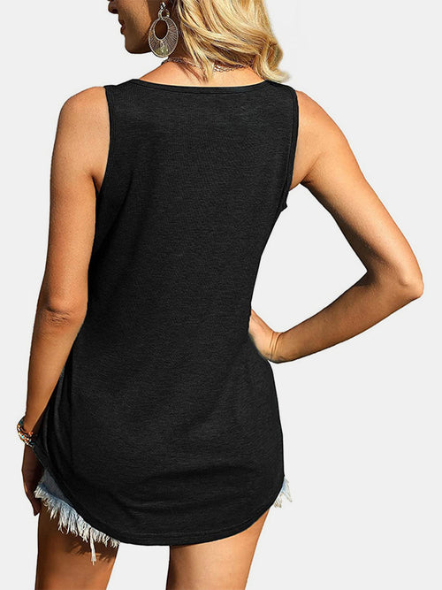 Heathered Square Neck Tank - Versatile Comfort for Every Occasion