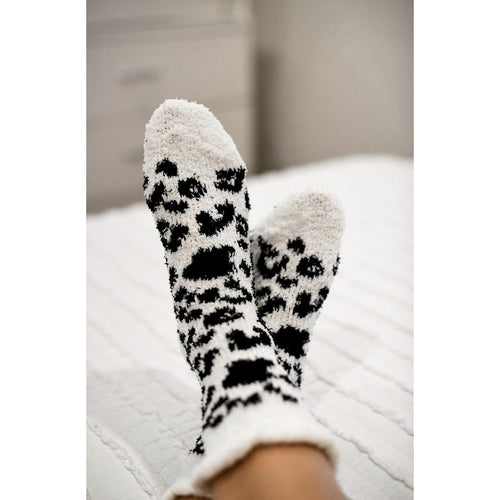 Ready to Ship  | The Ivanna - Leopard Fleece Socks