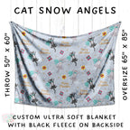 Batch #216 - Cozy Christmas Blankets Presale - Closes 10/14 - ETA Early Dec - Cat Snow Angels