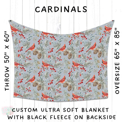 Batch #216 - Cozy Christmas Blankets Presale - Closes 10/14 - ETA Early Dec - Cardinals