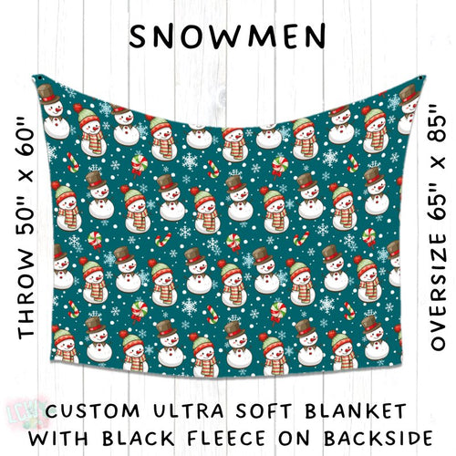 Batch #216 - Cozy Christmas Blankets Presale - Closes 10/14 - ETA Early Dec - Snowmen