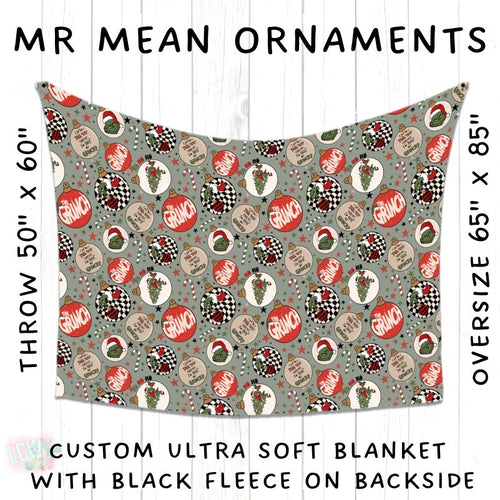 Batch #216 - Cozy Christmas Blankets Presale - Closes 10/14 - ETA Early Dec - Mr. Mean Ornaments