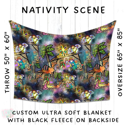 Batch #216 - Cozy Christmas Blankets Presale - Closes 10/14 - ETA Early Dec - Nativity Scene