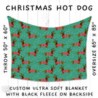 Batch #216 - Cozy Christmas Blankets Presale - Closes 10/14 - ETA Early Dec - Christmas Hot Dog