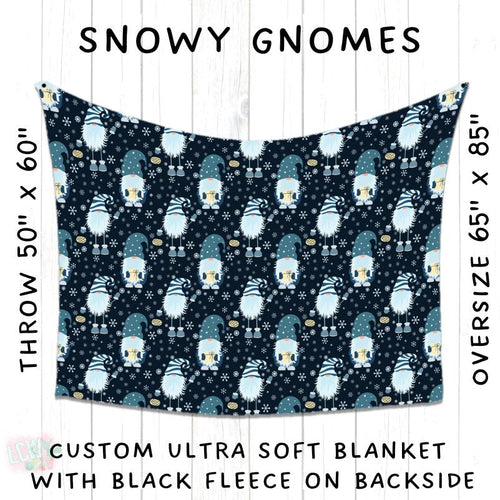 Batch #216 - Cozy Christmas Blankets Presale - Closes 10/14 - ETA Early Dec - Snowy Gnomes