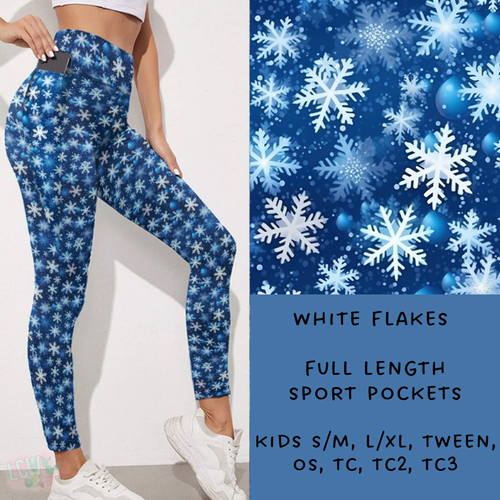 Batch #238 - Winter Wonderland - Closes 12/15 - ETA Early Jan - White Flakes Leggings