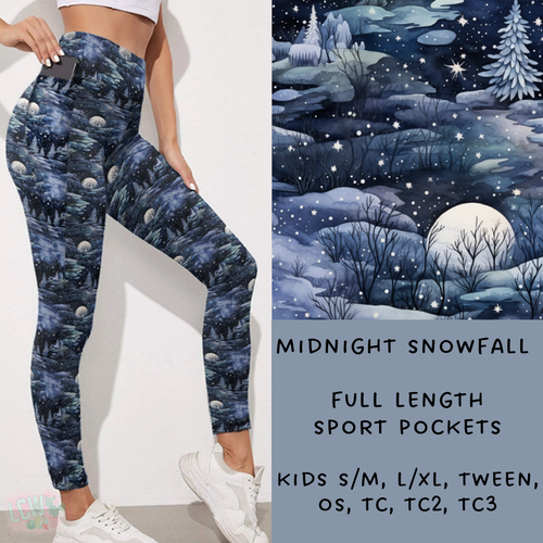 Batch #238 - Winter Wonderland - Closes 12/15 - ETA Early Jan - Midnight Snowfall Leggings