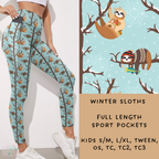 Batch #238 - Winter Wonderland - Closes 12/15 - ETA Early Jan - Winter Sloths Leggings