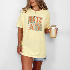 Floral Pray Graphic Tee