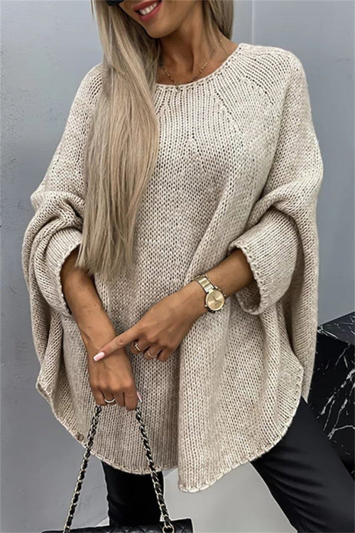 Stylish Round Neck Batwing Sleeve Sweater - Available in S/M and L/XL in 5 Colors |