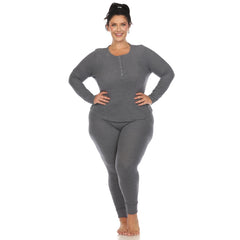 The Cozy Core Waffle Pajama Set – Soft, Stretchy Comfort for Cold Nights - Plus Size