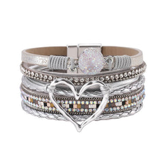 Sparkle & Heart Multi-Layer Magnetic Bracelet – The Perfect Gift of Love
