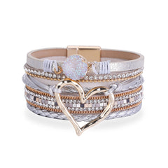 Sparkle & Heart Multi-Layer Magnetic Bracelet – The Perfect Gift of Love