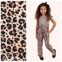 Tiffany Jumpsuit for Girls - Stylish Leopard Print Outfit | Size 4T