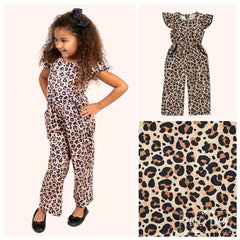 Tiffany Jumpsuit for Girls - Stylish Leopard Print Outfit | Size 4T