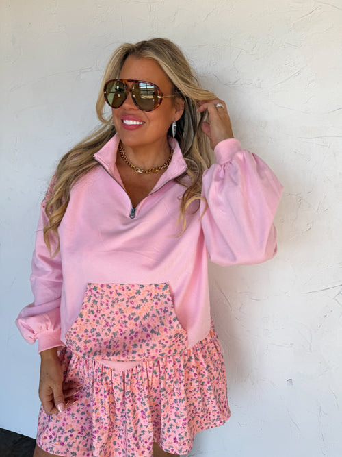 PREORDER- JUST LIVING QUARTER ZIP PULLOVER