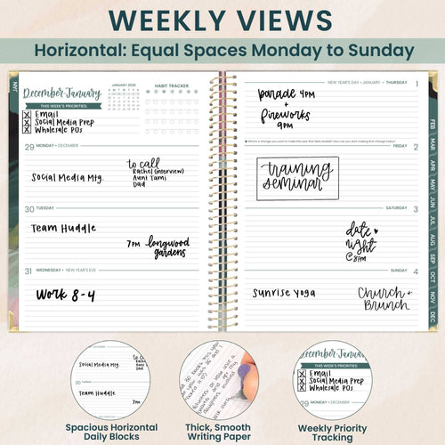 2026 Hard Cover Planner - 8.5" x 11" size