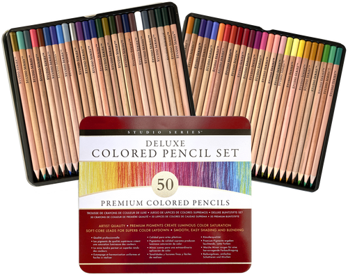 Studio Series Deluxe Colored Pencil Set – 50 Premium Colors