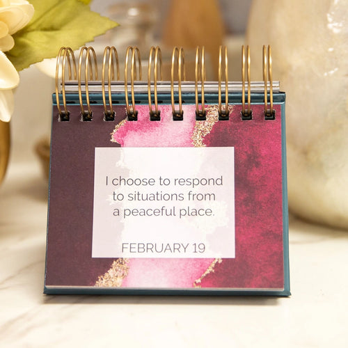 Positive Affirmations Daily Desk Easel – 365 Days of Empowering Thoughts