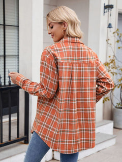 Classic Plaid Button Up Long Sleeve Shirt - 7 Colors, Sizes Small to 2XL