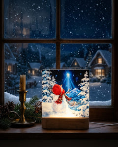 Upon A Midnight Clear LED Nightlight | Snowman & Christmas Star