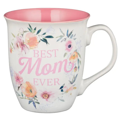Best Mom Ever Floral Scripture Mug