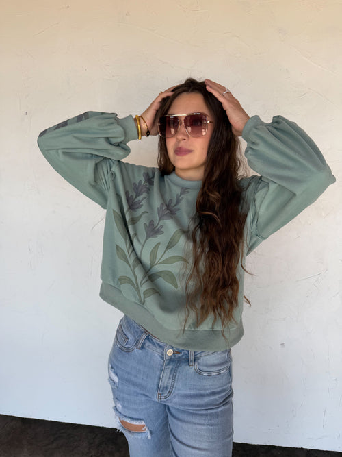 Blakeley Spring Floral Lightweight Terry Pullover