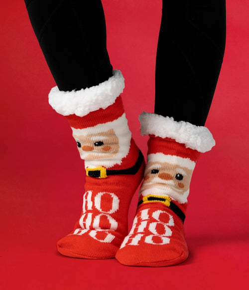 Two Left Feet® Mistletoes Slipper Socks – Holiday Cozy Collection