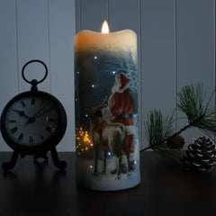Starry Night Santa fiber optic candle